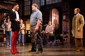 Acceptance does not happen instantly in Kinky Boots. Lola and the workers have a hard time co-existing. 